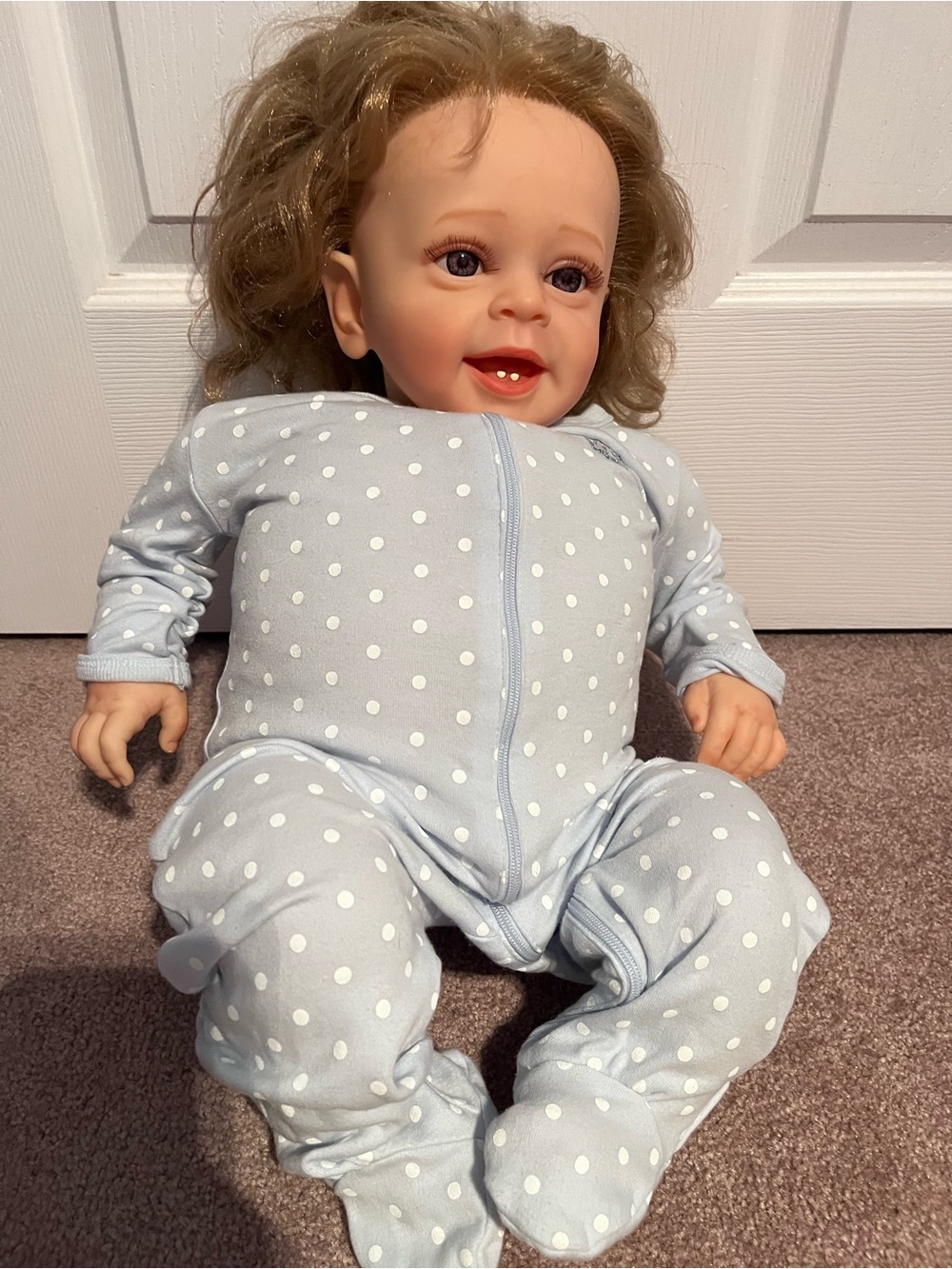Reborn toddler girl heavy fabric body realistic therapy doll baby lifelike heavy